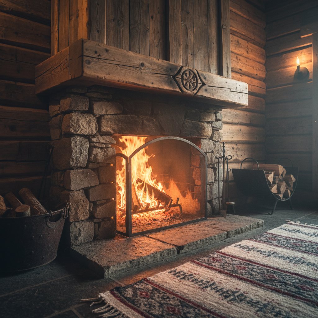 Живой огонь в камине